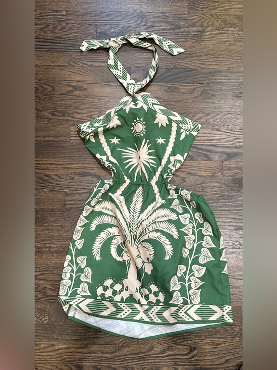 Dresses & Skirts - Green Tropical Print Halter dress